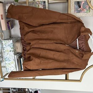 NWT Elegant Brown Bomber Jacket for Women